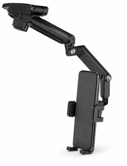 Araç İçi Dikiz Aynası Telefon Tutucu ve Navigasyon Standı - 360° Dönebilen Katlanabilir Model